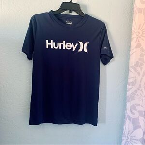 Hurley Nike Dri-Fit Navy Blue Graphic T-shirt Size Large